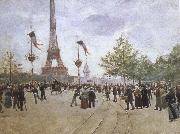 cesar franck entrabce to the exposition universelle by jean beraud oil on canvas